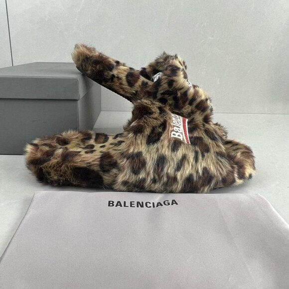 Balenciaga Cheetah Print Slides - Picture 1 of 3
